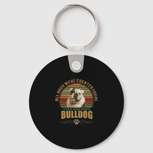 Gemaakte Bulldog Sleutelhanger (Voorkant)