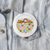 GEMAAKTE DEKEN Kind ID knop Ronde Button 4,0 Cm (In situ)