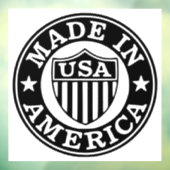 GEMAAT IN AMERIKA  RAAMSTICKER (Vel 3)