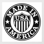 GEMAAT IN AMERIKA  RAAMSTICKER (Vel)