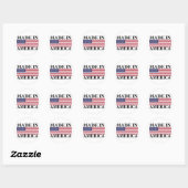 GEMAATKT IN AMERIKA RONDE STICKER (Vel)