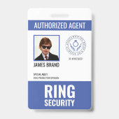 Gemachtigde Agent Ringdrager Beveiliging Badge (Voorzijde)