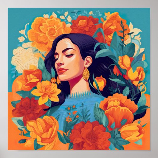 Gemachtigde Mexicaans-Amerikaanse Vrouw Print (Voorkant)