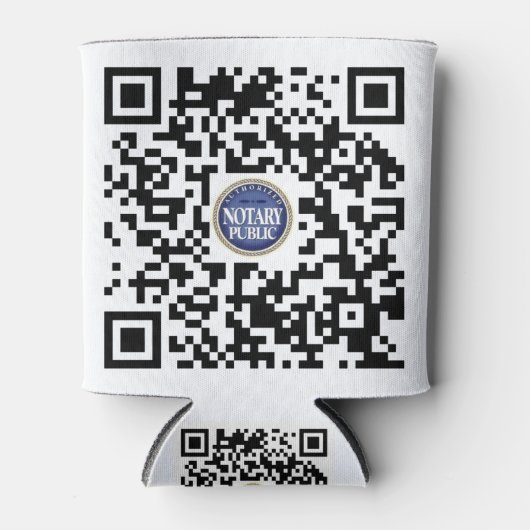 Gemachtigde Notaris Public QR-code Blikjeskoeler (Voorkant)