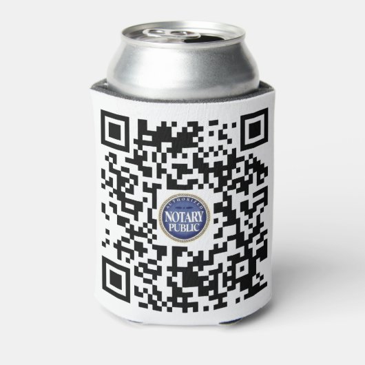 Gemachtigde Notaris Public QR-code Blikjeskoeler (Blikje Achterkant)