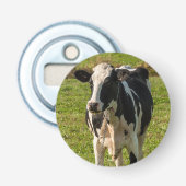Gemagnetiseerde flessenopener van fotobaby van koe button flesopener (Voorkant)