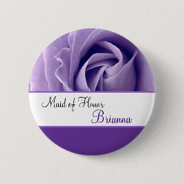 GEMAIKT VOOR HONOR Custom Name Lavender Paars Roos Ronde Button 5,7 Cm