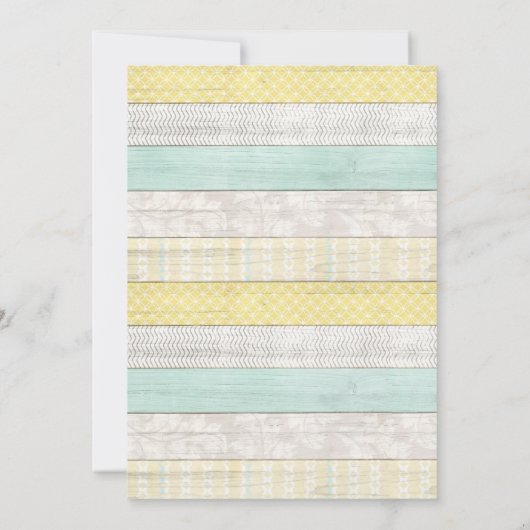 Gemak en geel bijpassend tapijt - Verjaardag Kaart (Achterkant)