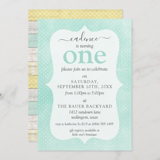 Gemak en geel bijpassend tapijt - Verjaardag Kaart (Voorkant / Achterkant)