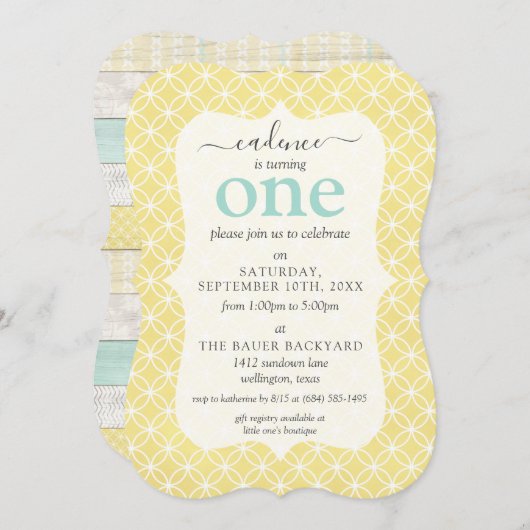 Gemak en geel bijpassend tapijt - Verjaardag Kaart (Voorkant / Achterkant)