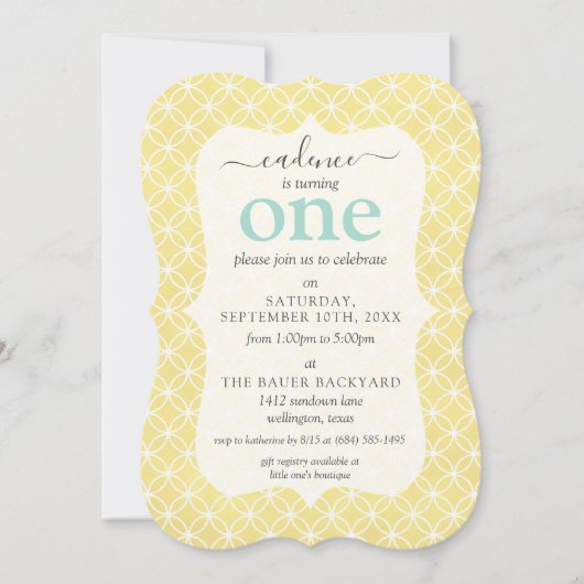 Gemak en geel bijpassend tapijt - Verjaardag Kaart (Voorkant)