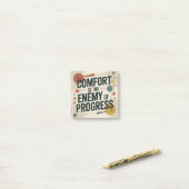 Gemak is de vijand van vooruitgang post-it® notes (Op bureau)