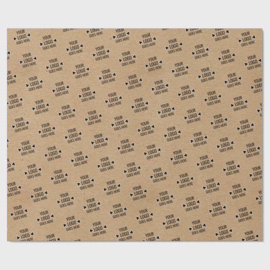 Gemakkelijk Aangepast Logo Patroon Faux Rustieke B Cadeaupapier (Vlak)