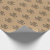 Gemakkelijk Aangepast Logo Patroon Faux Rustieke B Cadeaupapier (Hoek)