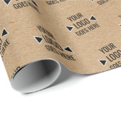 Gemakkelijk Aangepast Logo Patroon Faux Rustieke B Cadeaupapier (Rol Hoek)