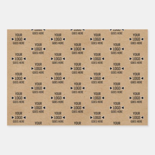 Gemakkelijk Aangepast Logo Patroon Faux Rustieke B Inpakpapier Vel (Voorkant 2)