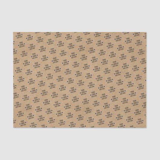 Gemakkelijk Aangepast Logo Patroon Faux Rustieke B Tissuepapier (Voorkant)