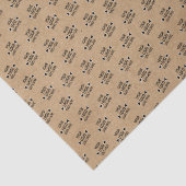 Gemakkelijk Aangepast Logo Patroon Faux Rustieke B Tissuepapier (Detail)