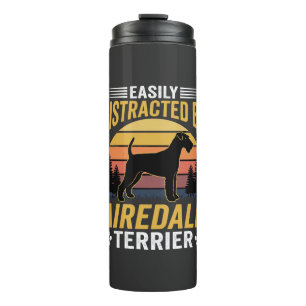 Gemakkelijk afgeleid door Airedale Terrier Retro H Thermosbeker