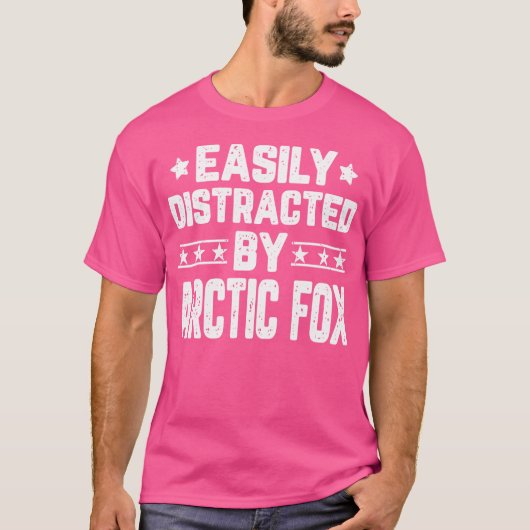 Gemakkelijk afgeleid door Arctic Fox Funny Arctic  T-shirt (Voorkant)