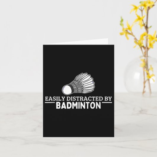 Gemakkelijk afgeleid door Badminton Shuttle Funny  Kaart (Gele Bloem)
