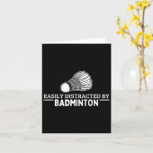 Gemakkelijk Afgeleid Door Badminton Shuttle Grappi Kaart (Gele Bloem)
