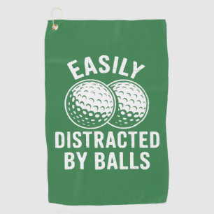 Gemakkelijk afgeleid door ballen Funny Golf Bal Go Golfhanddoek