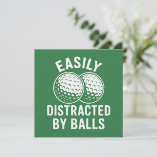 Gemakkelijk afgeleid door ballen Funny golfbal gol Kaart