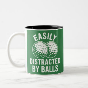 Gemakkelijk afgeleid door ballen Funny Golfbal Gol Tweekleurige Koffiemok