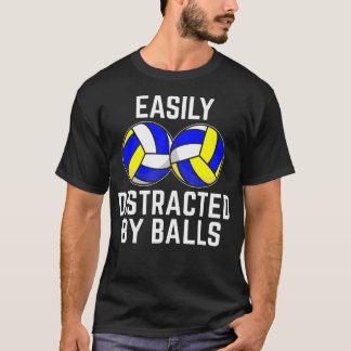 Gemakkelijk Afgeleid Door Ballen Grappige Volleyba T-shirt
