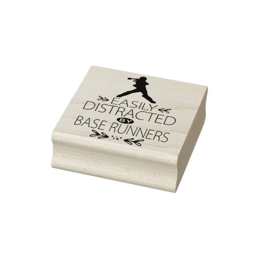 Gemakkelijk afgeleid door Base Runners / Softball Rubberstempel (Stempel)