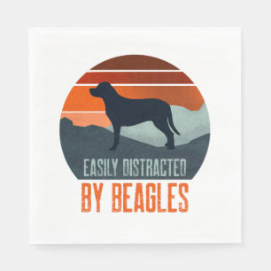 Gemakkelijk Afgeleid Door Beagles Honden Uitlaten Servet