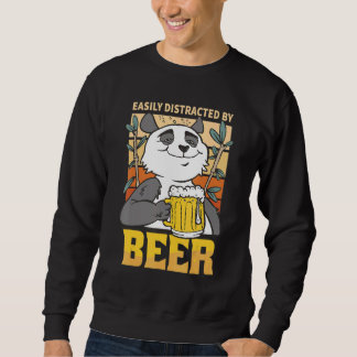 Gemakkelijk Afgeleid door Beer Panda Mannen Getrou Trui