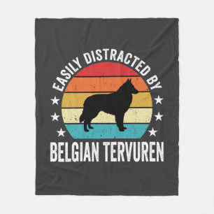 Gemakkelijk Afgeleid Door Belgische Tervuren Hond Fleece Deken