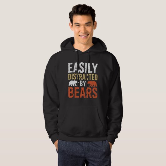 Gemakkelijk afgeleid door Beren Gay Beer LGBTQ Pri Hoodie (Voorkant volledig)