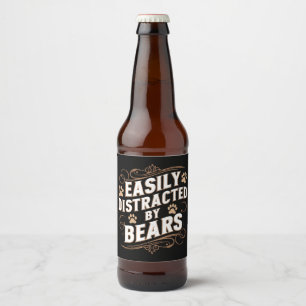 Gemakkelijk Afgeleid Door Beren Homoseksuele Beer  Bier Etiket