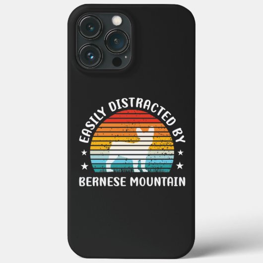 Gemakkelijk afgeleid door Bernese Mountain dog, Be Case-Mate iPhone Case (Achterkant)