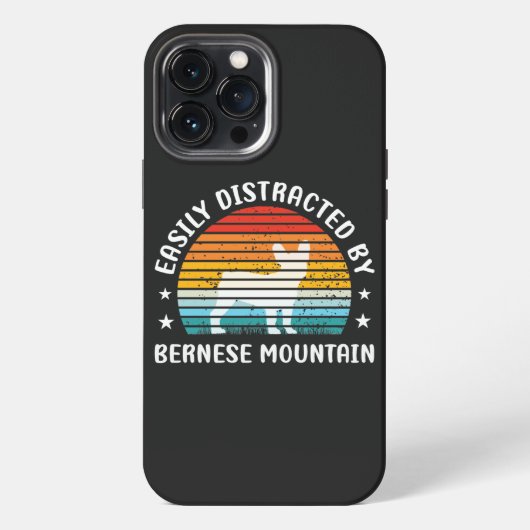 Gemakkelijk afgeleid door Bernese Mountain dog, Be iPhone Hoesje (Achterkant)