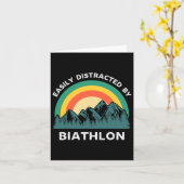 Gemakkelijk afgeleid door biatlon grappige winters kaart (Gele Bloem)