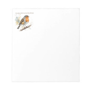 Gemakkelijk afgeleid door Birds Fun Quote Notitieblok