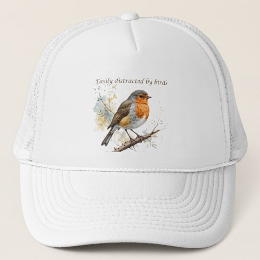 Gemakkelijk afgeleid door Birds Fun Quote Trucker Pet (Voorkant)