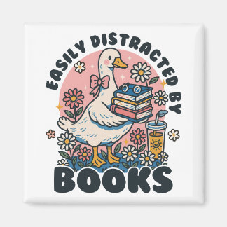 Gemakkelijk Afgeleid door Boeken Schattige Gans Bo Magneet