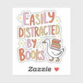 Gemakkelijk afgeleid door boeken  sticker (Vel)