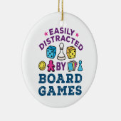 Gemakkelijk afgeleid door bordspellen Game Lover Keramisch Ornament (Rechts)