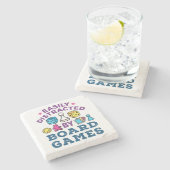 Gemakkelijk afgeleid door bordspellen Game Lover Stenen Onderzetter (Zijkant)