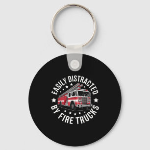 Gemakkelijk Afgeleid Door Brandweerwagens Ontwerp Sleutelhanger
