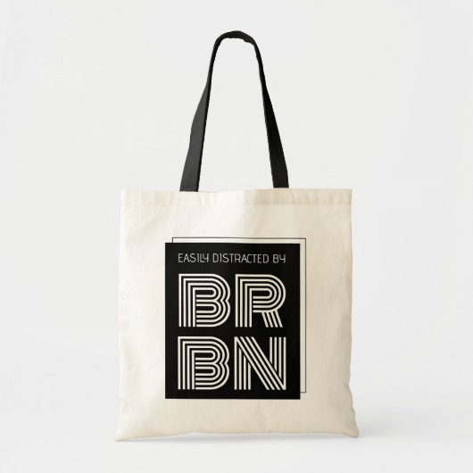 Gemakkelijk afgeleid door BRBN Bourbon Hunter Coll Tote Bag (Voorkant)