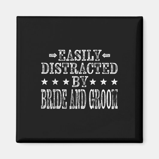 Gemakkelijk afgeleid door bruid en bruidegom bruil magneet (Voorkant)