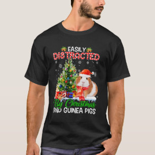 Gemakkelijk afgeleid door cavia's en xmas voor de  t-shirt