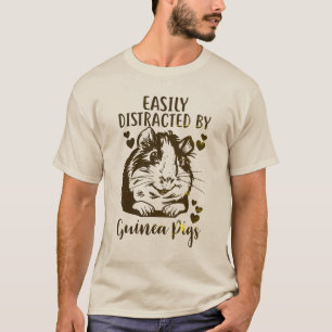 Gemakkelijk afgeleid door cavia's Funny Pet Lover T-shirt